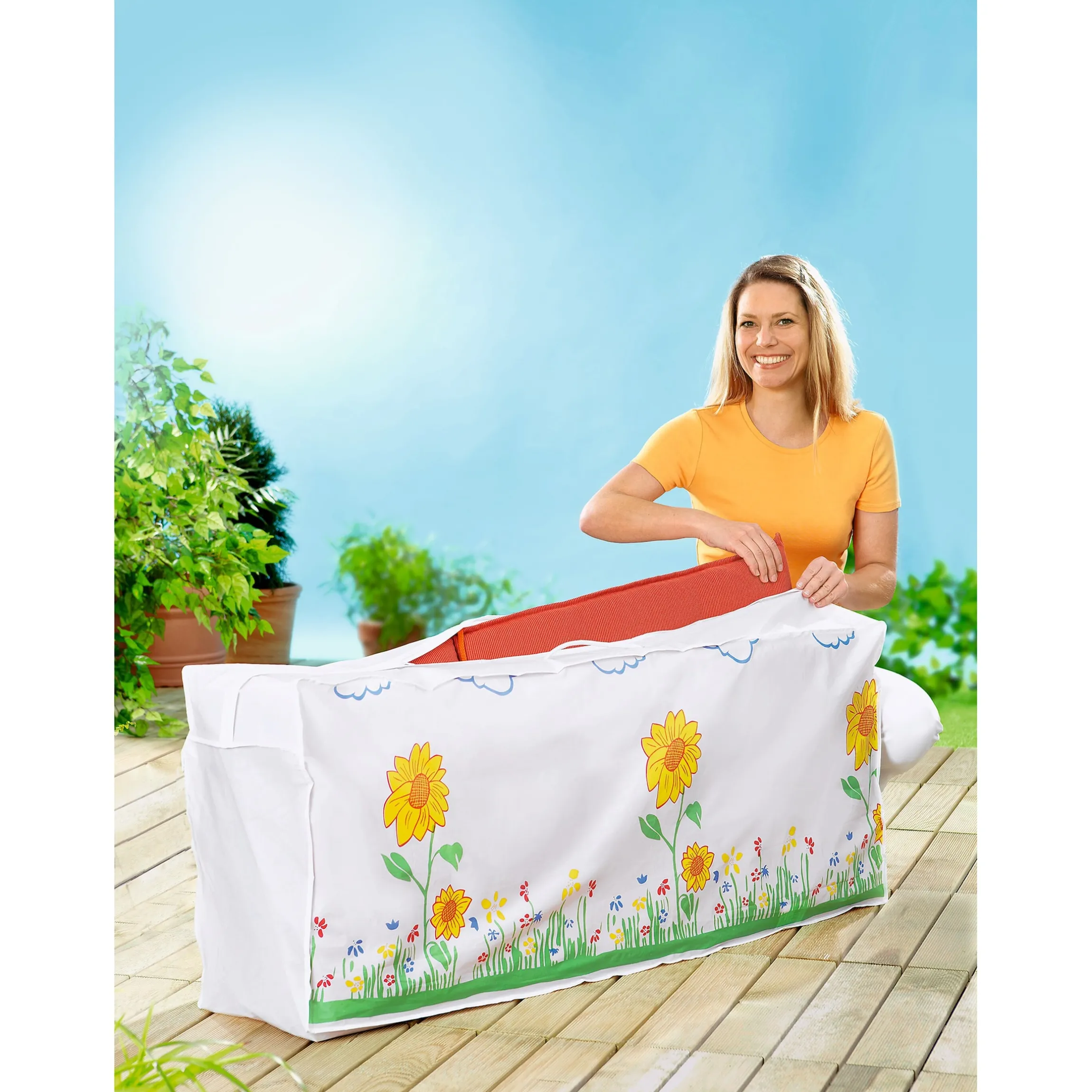Abdeckhaube für Gartenpolster "Sonnenblume"