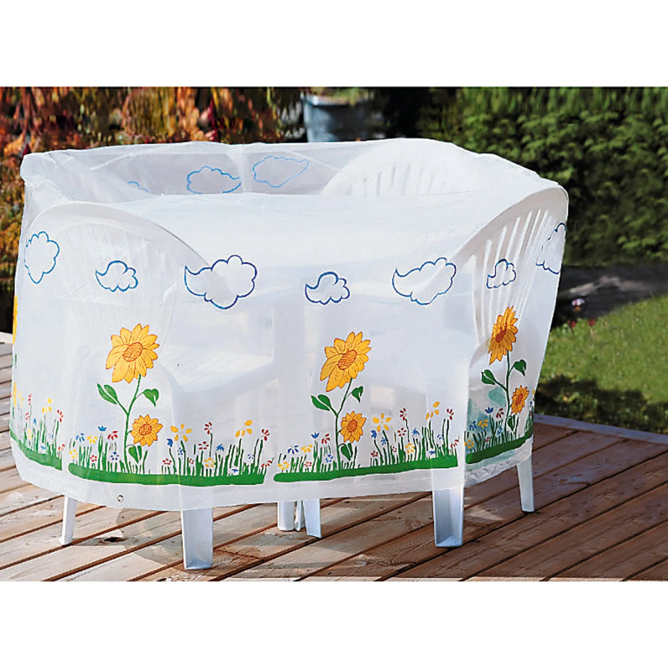 Abdeckhaube für Tisch und Stühle Sonnenblume