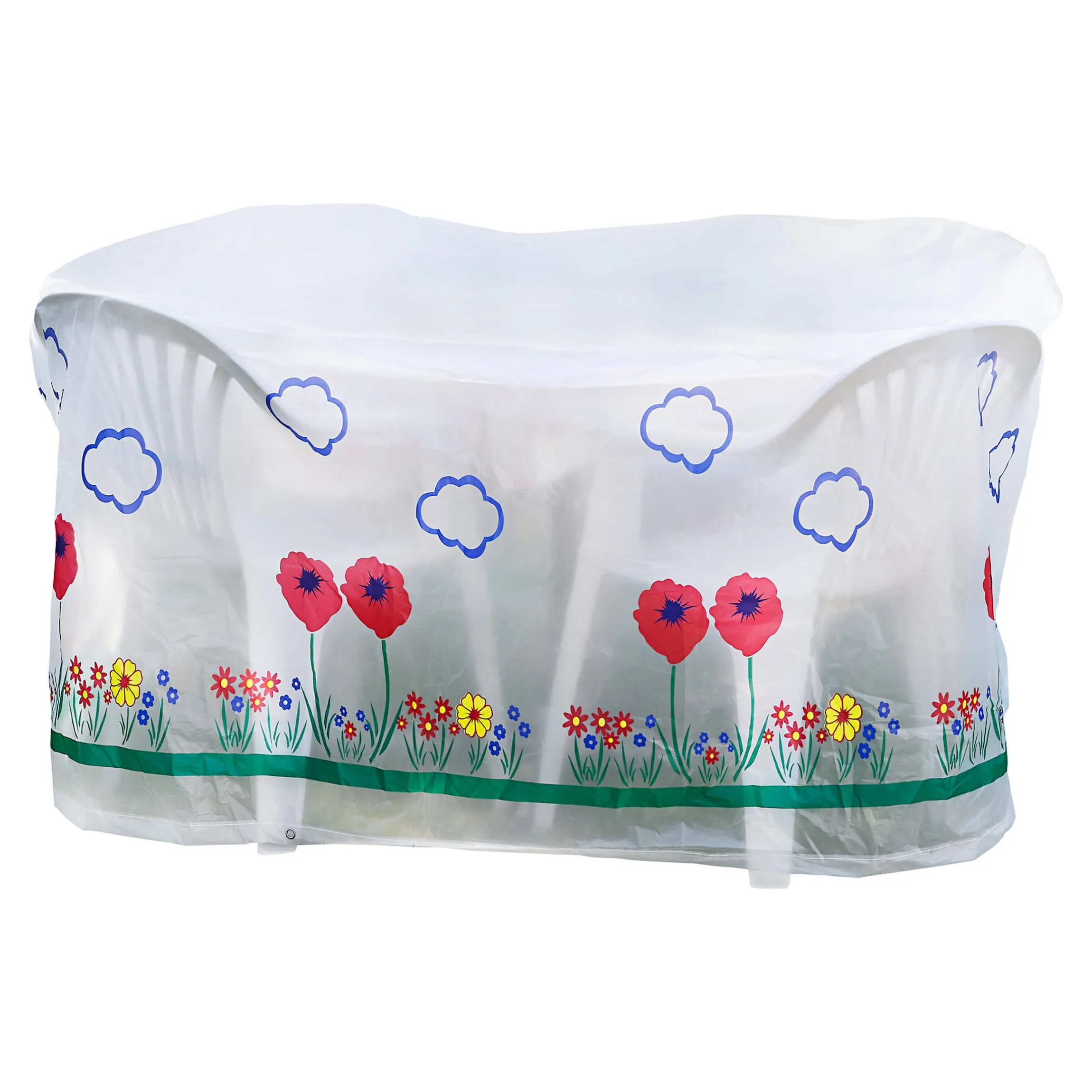 Abdeckhaube für Tisch und Stühle Mohnblume