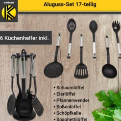 Aluguss-Topfset, 17-teilig mint