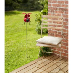 Aschenbecher-Gartenstecker „Marienkäfer Loui“
