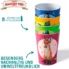 AWAVE Die Schule der Magischen Tiere Trinkbecher 250 ml rPET Set 4-teilig, mit Eichstrich