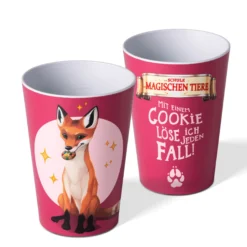 AWAVE Die Schule der Magischen Tiere Trinkbecher 250 ml rPET Set 4-teilig, mit Eichstrich