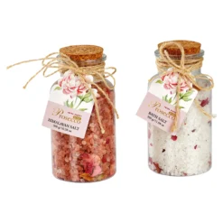 Badesalz mit Rosenblüten, 2er-Set
