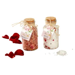 Badesalz mit Rosenblüten, 2er-Set