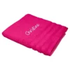 Badetuch personalisiert mit Namen, 150x100 cm, 100% Baumwolle pink
