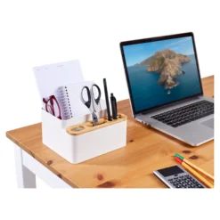 Bambus-Schreibtisch-Organizer