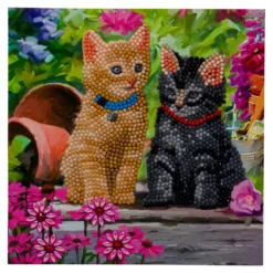 Bastel-Set, Crystal Art Katzenpärchen