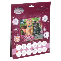 Bastel-Set, Crystal Art Katzenpärchen