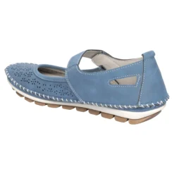 Bequem-Klett-Ballerina "Bibi" blau