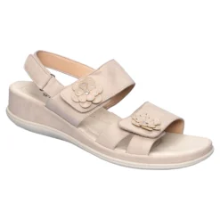Bequem-Klettsandale „Daniela“ beige