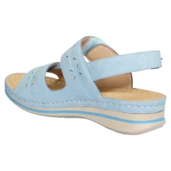 Bequem-Klettsandalette "Carina" hellblau
