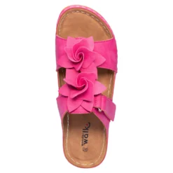Bequem-Pantolette „Blume“ pink