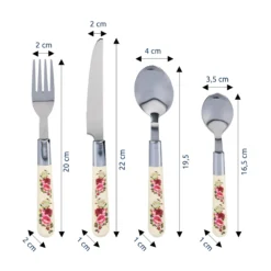 Besteckset „Rosen“, 16-teilig