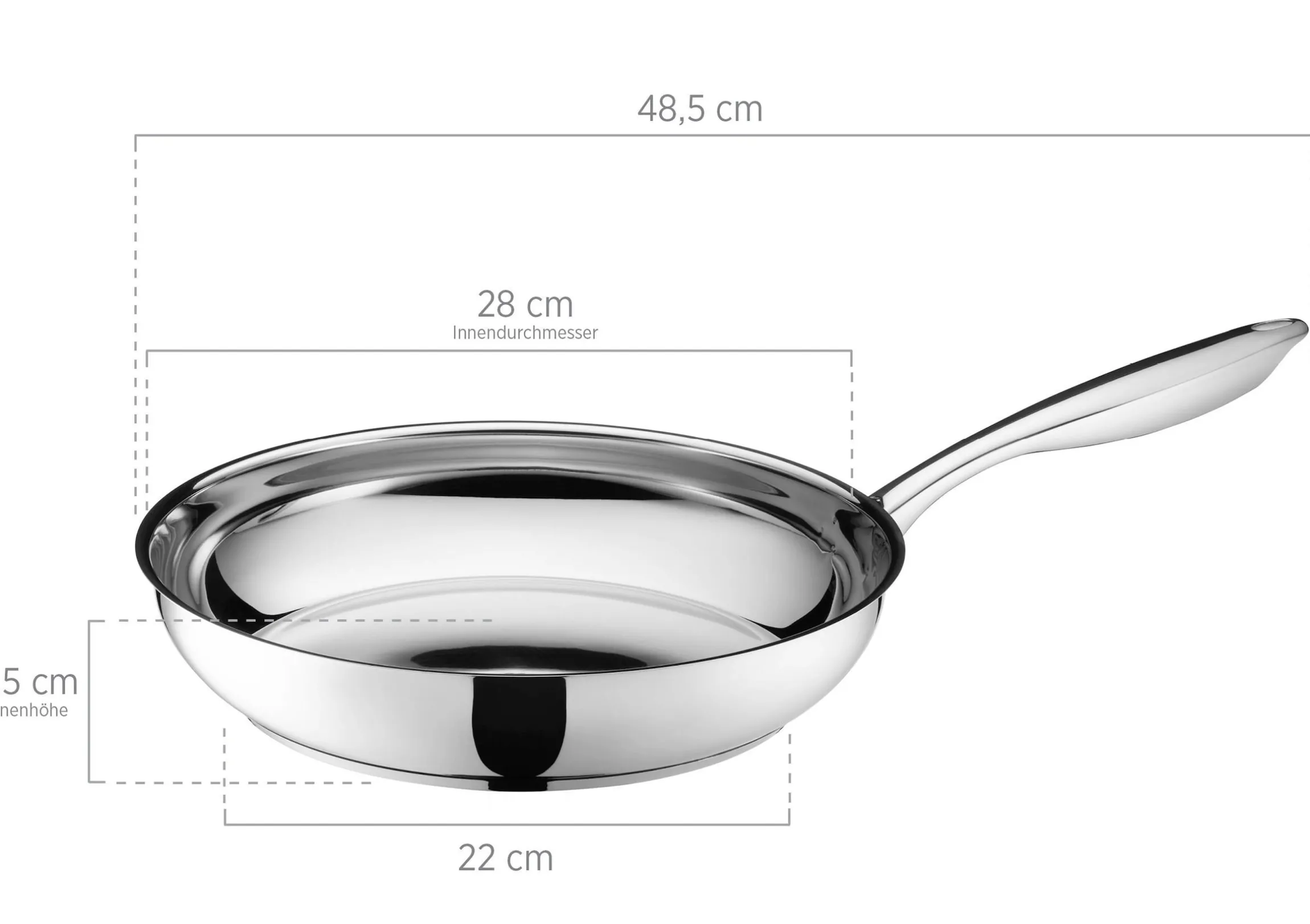 Bratpfanne, Edelstahl Tavos 28 cm