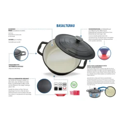 Bräter Gusseisen oval, 5 l