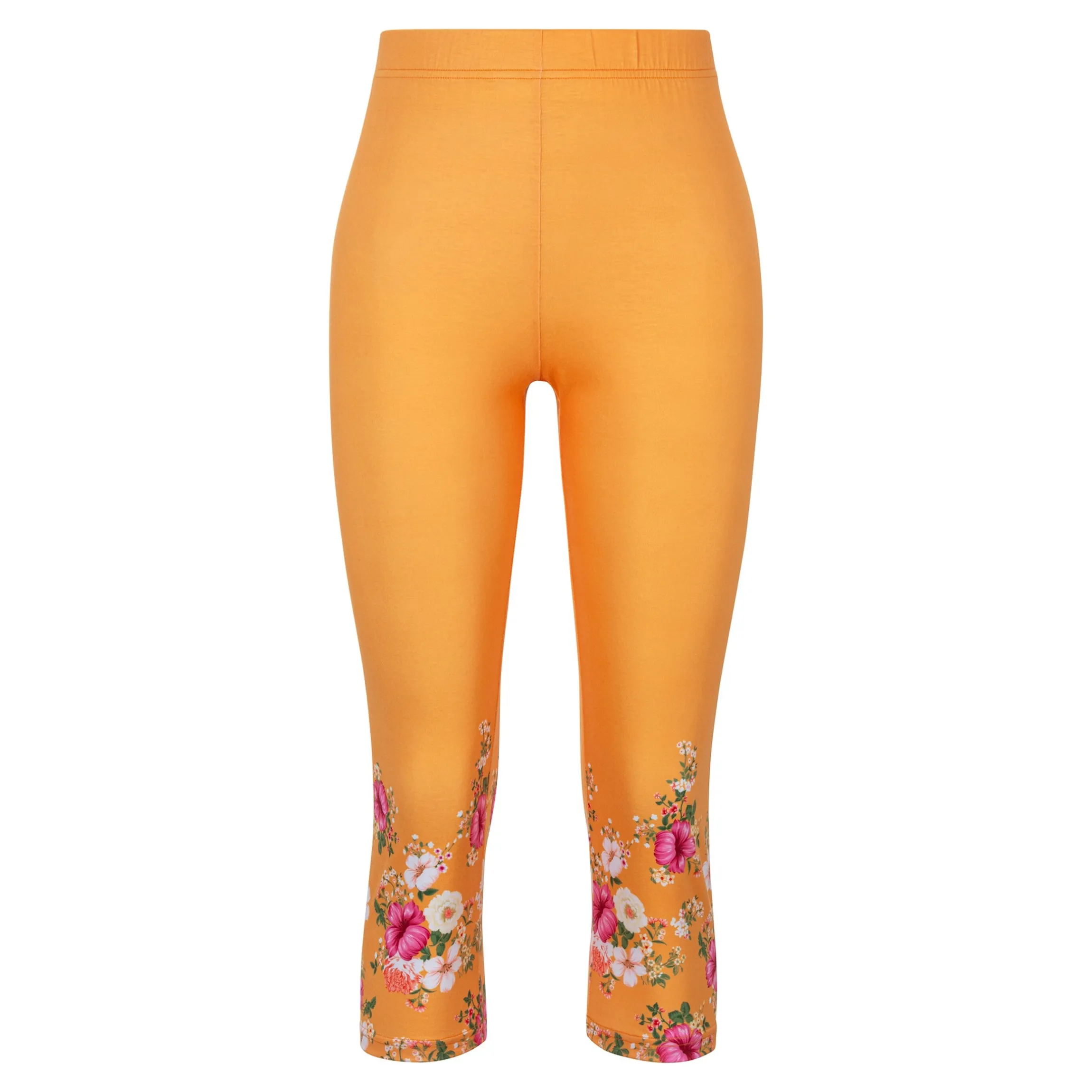Capri-Leggings „Blütenzauber“ orange
