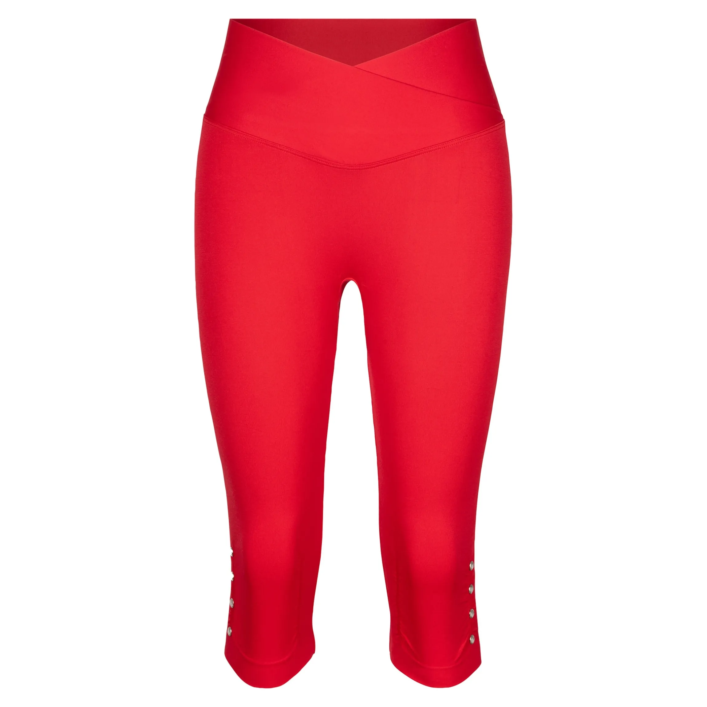 Capri-Leggings „Diamant-Optik“ rot