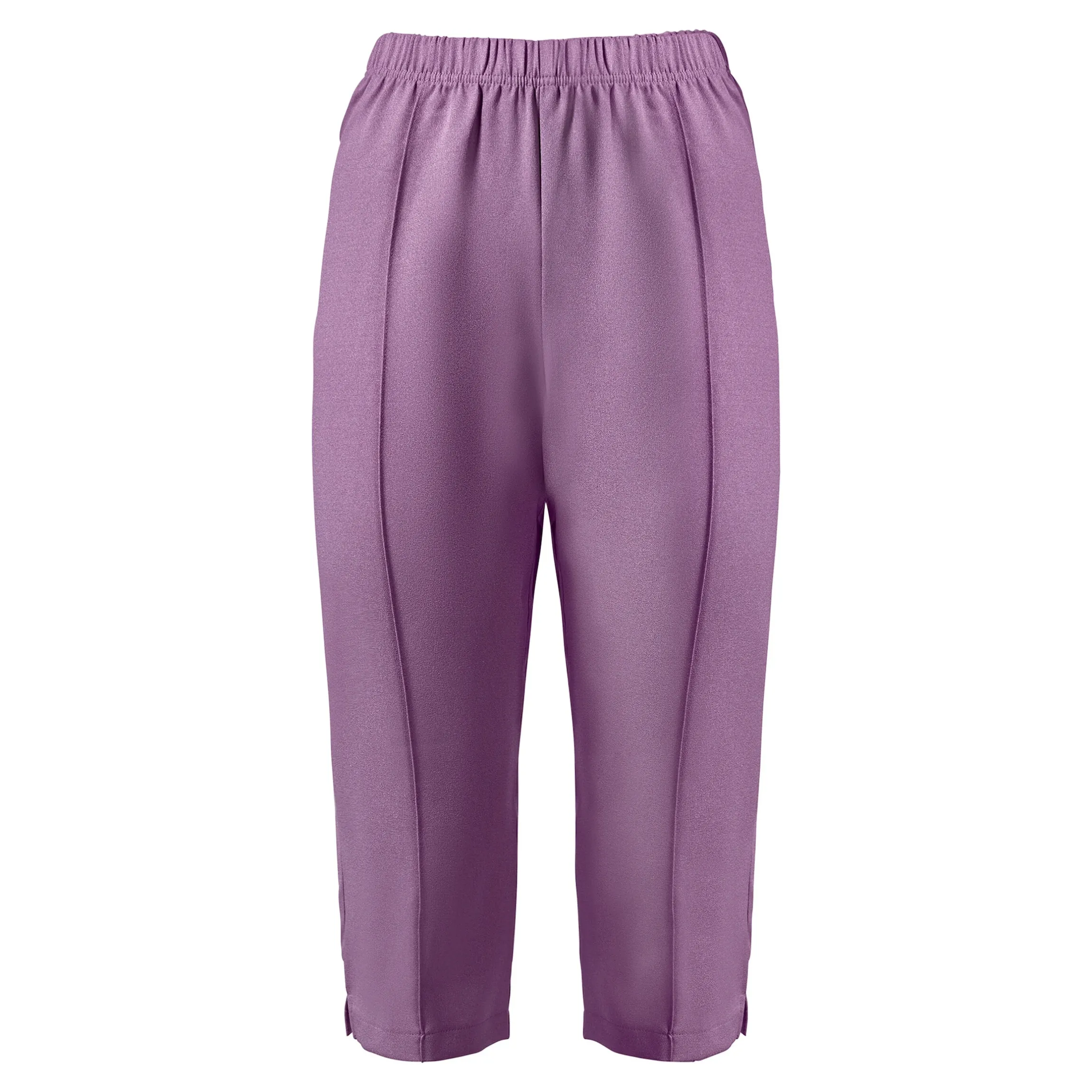 Capri-Schlupfhose mit Biese aubergine