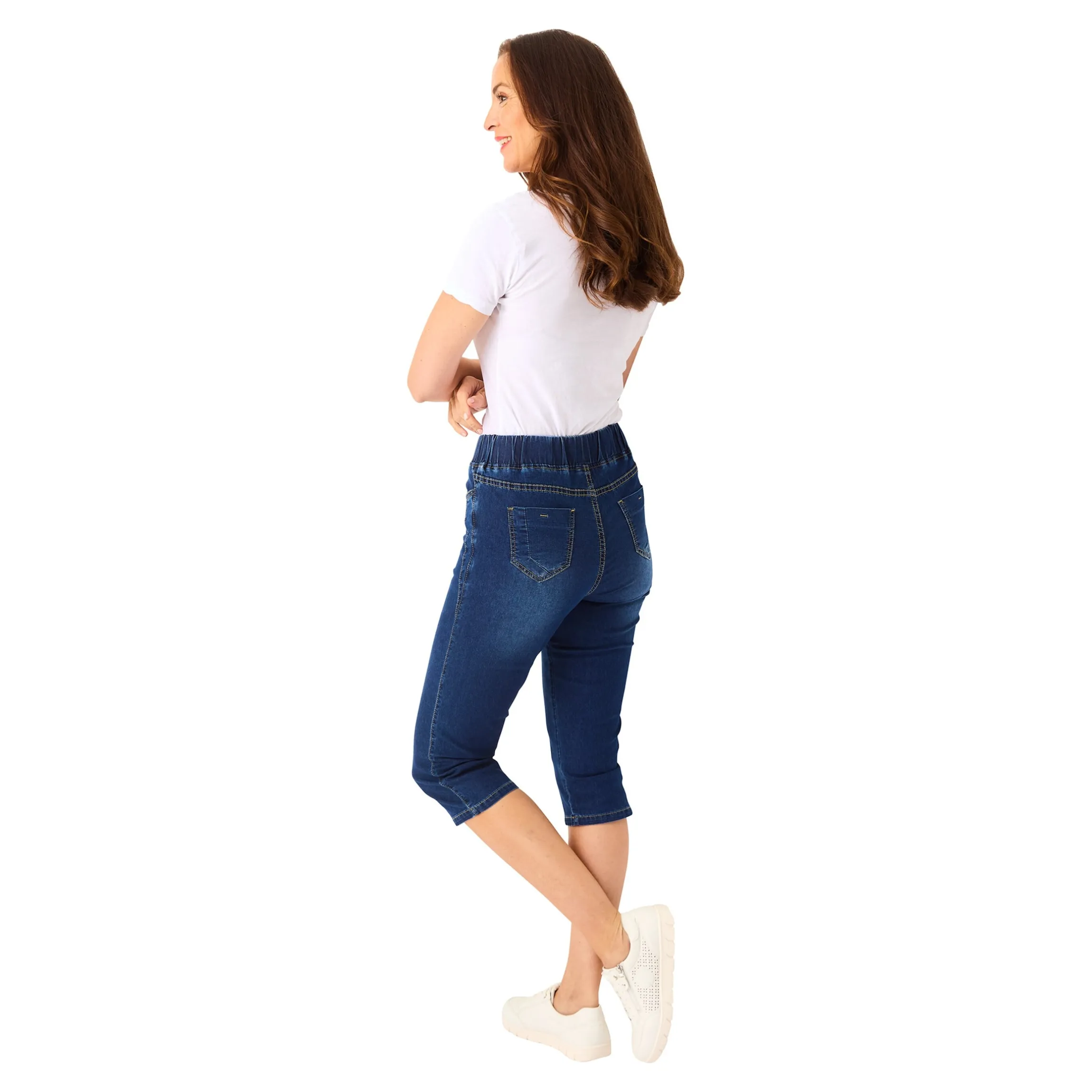 Capri-Schlupfjeans „Dunja“ dunkelblau