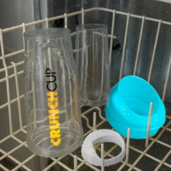 CrunchCup Original Tragbarer Müslibecher To Go 260 + 250 ml | Blau