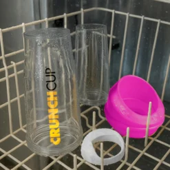 CrunchCup Original Tragbarer Müslibecher To Go 260 + 250 ml | Pink