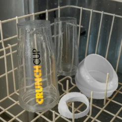 CrunchCup Original Tragbarer Müslibecher To Go 260 + 250 ml | Weiß