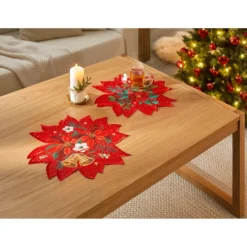 Deckchen „Weihnachtsstern“, 2 Stück