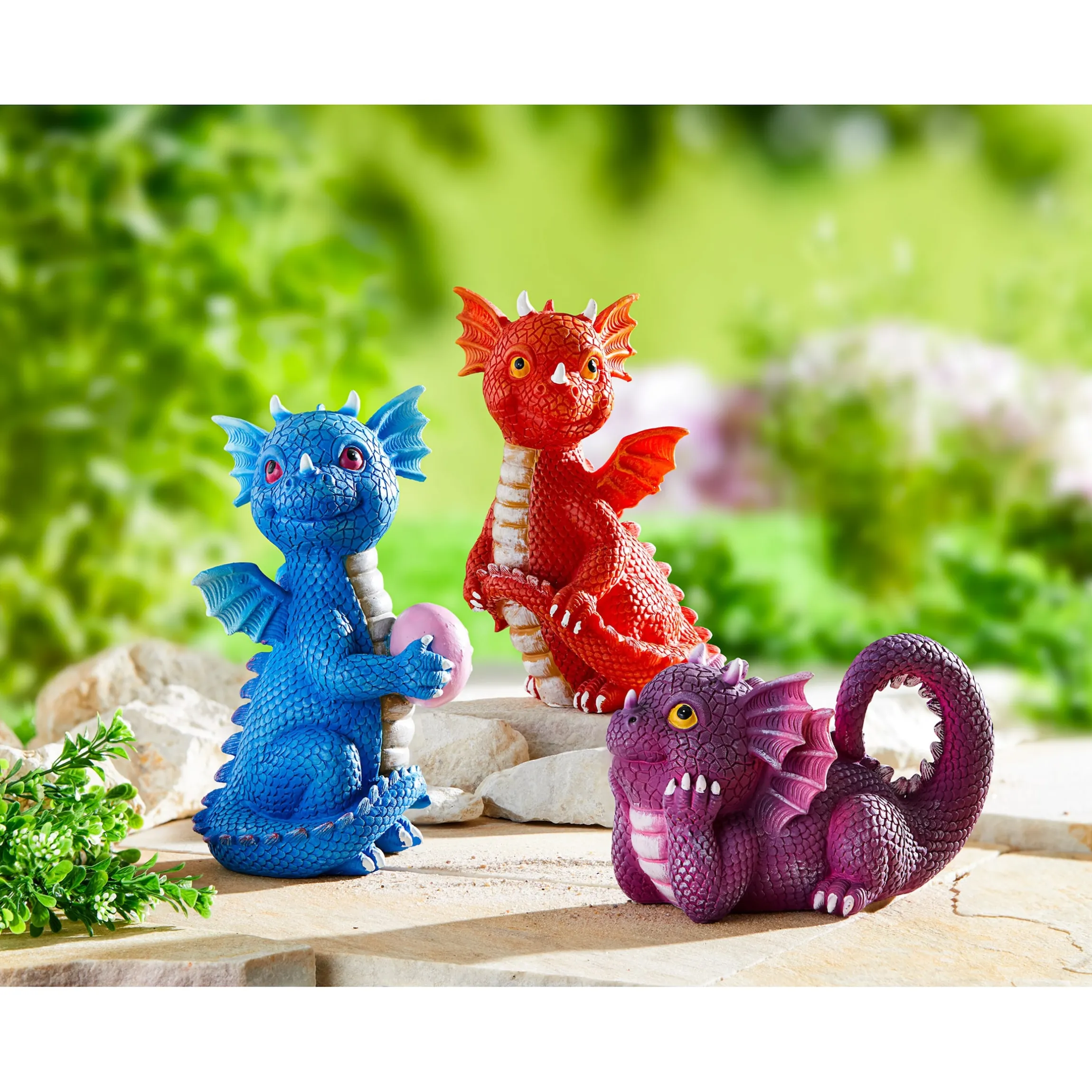 Dekofigur Drache Wolle