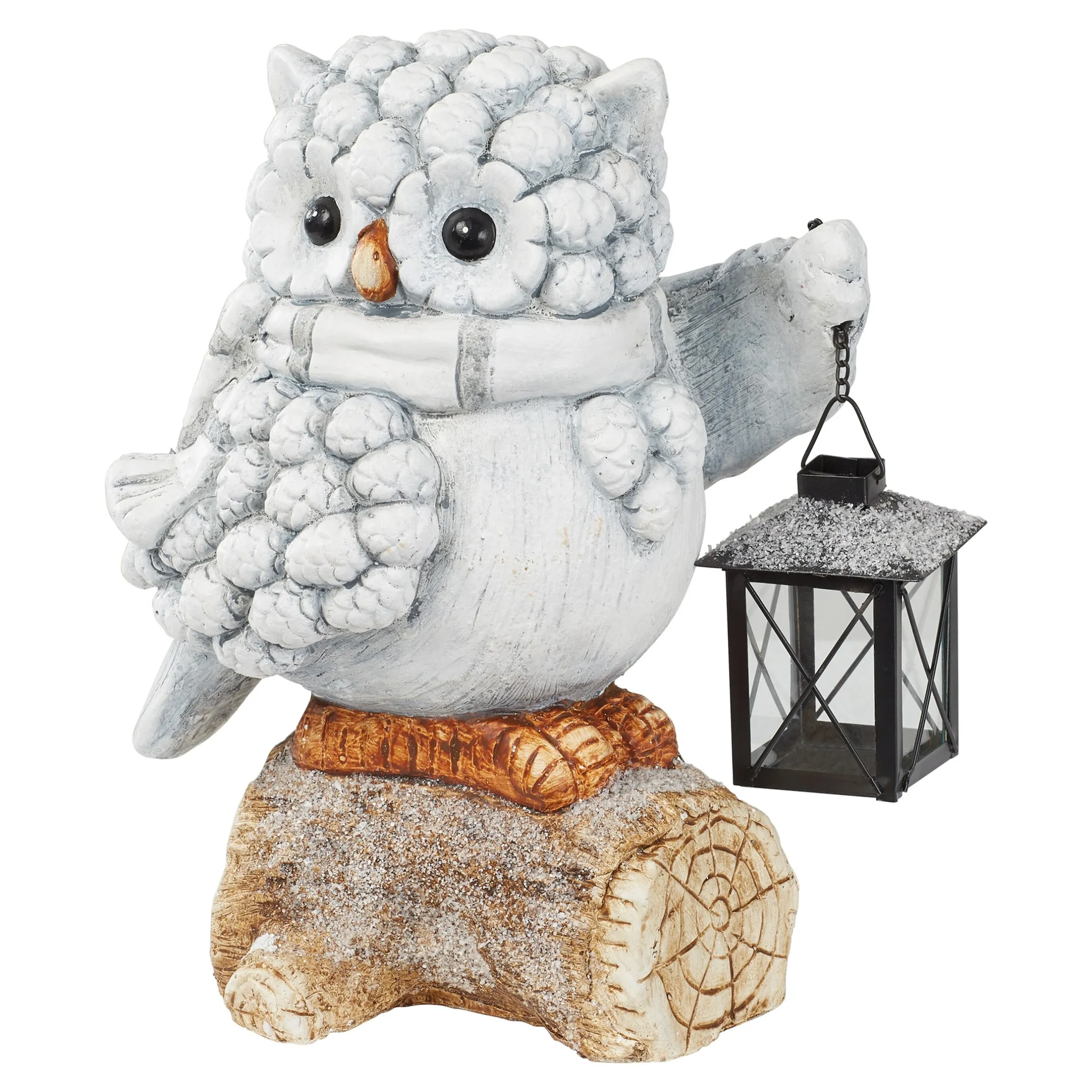 Dekofigur Laternen-Schnee-Eule "Gustav"