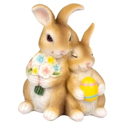 Dekofigur „Papa-Hase mit Kind“