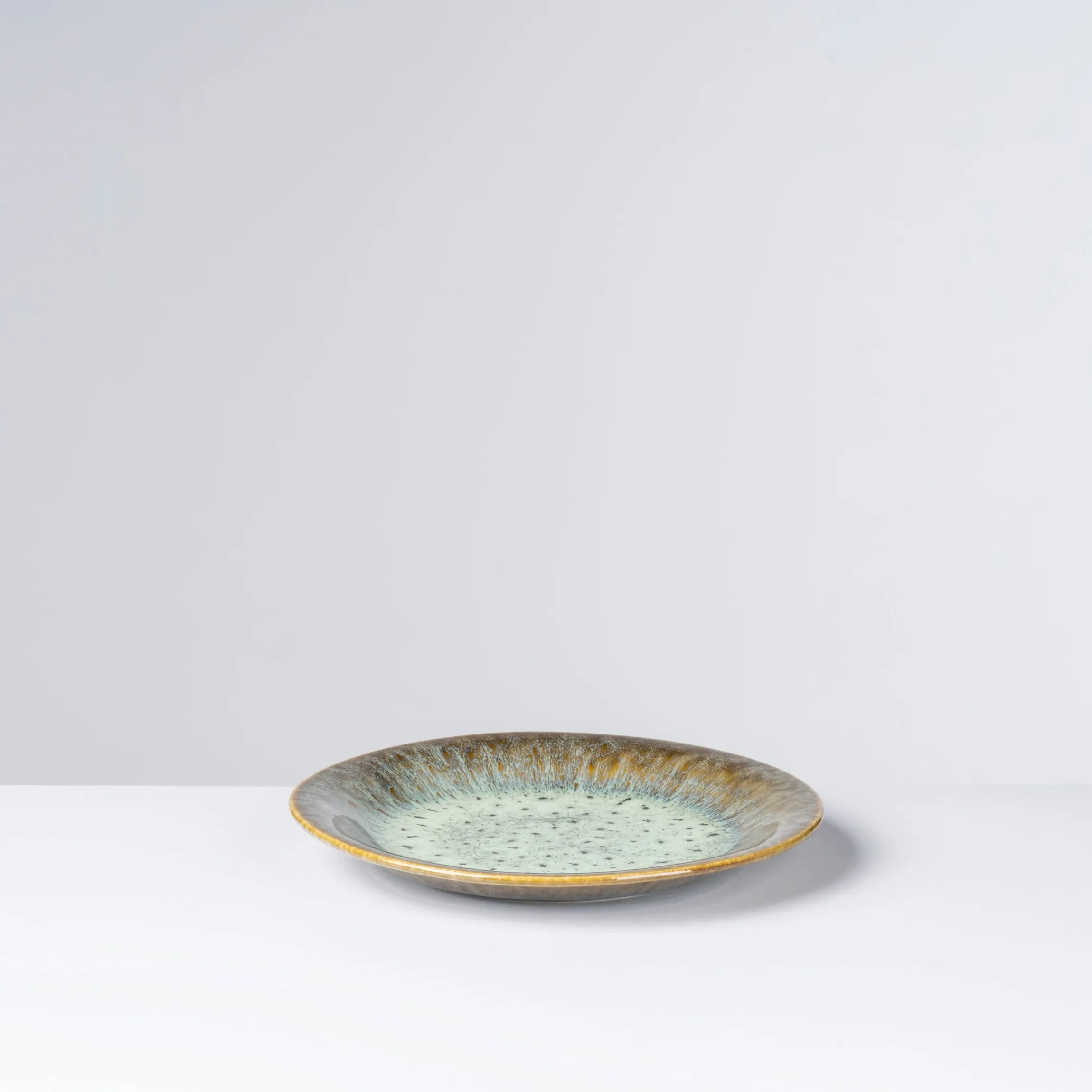 Desserteller-Set, Steinzeug Flussufer blau, grün, braun
