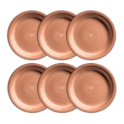 Dessertteller-Set, Steingut LUMACA Koralle