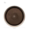 Dessertteller-Set, Steinzeug Niara Schwarz / Grau