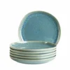 Dessertteller Set, Steinzeug Cordelia Grün / Blau