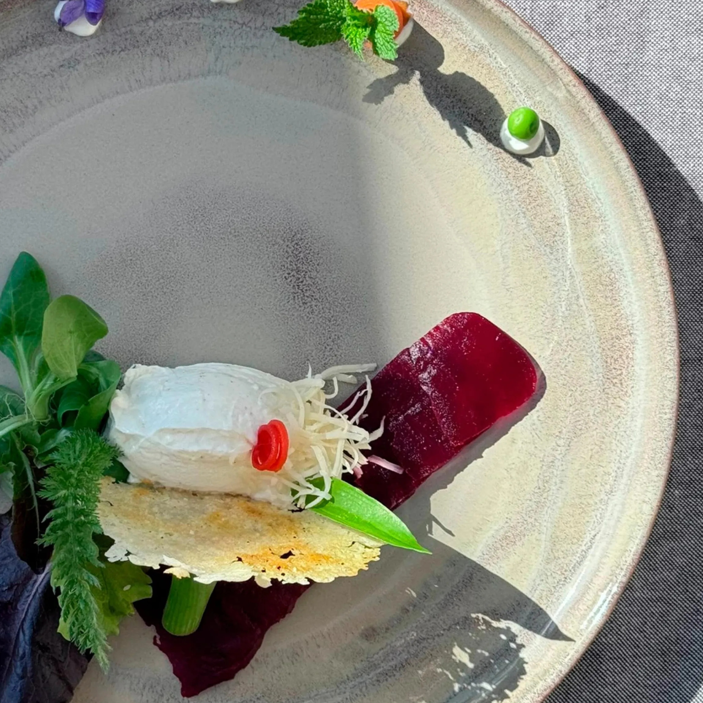 Dessertteller-Set, Steinzeug Nebelwald