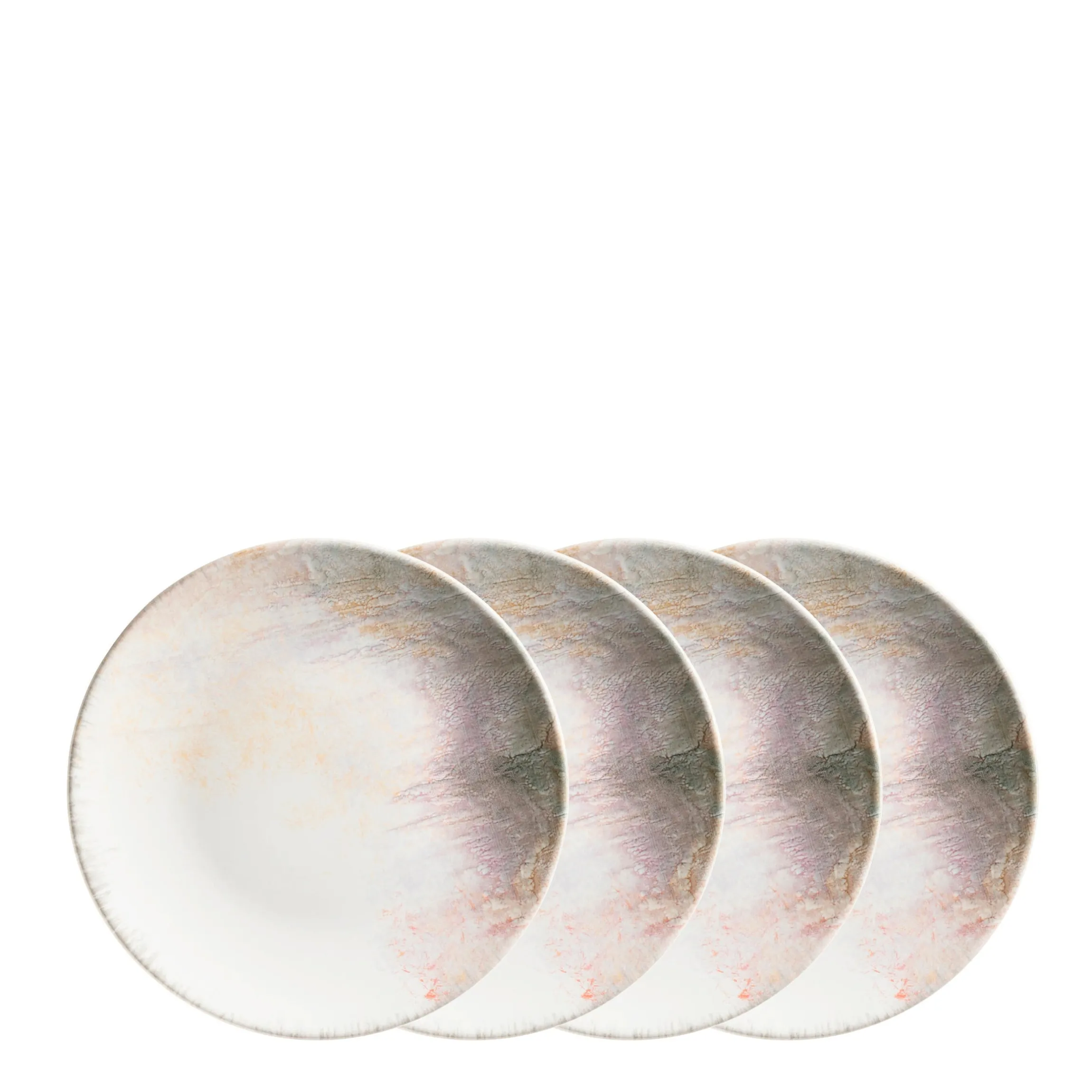 Dessertteller-Set, Steinzeug Aquarellia