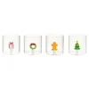 3D-Gläser-Set „Weihnachten“, 4 Stück je 350 ml