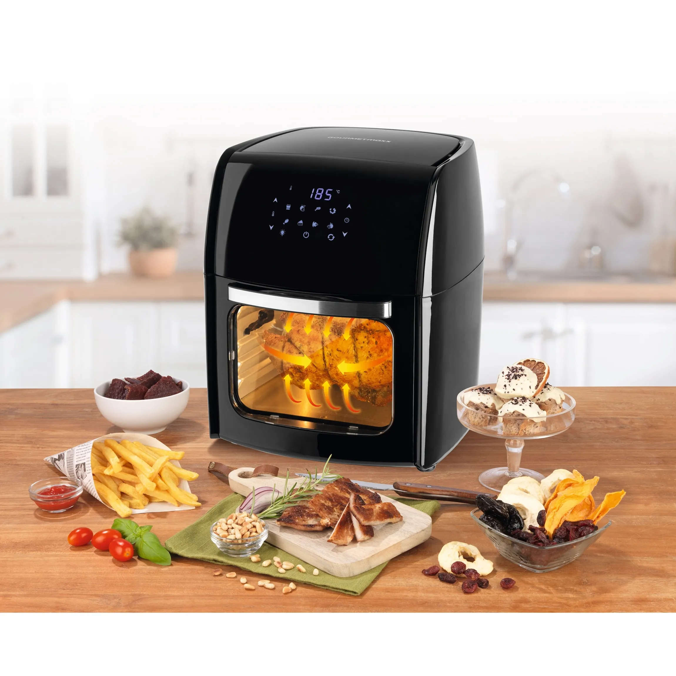 Digitale Heißluftfritteuse, 12 l