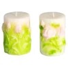 3D-Kerzen-Set „Blumen“, 2 Stück