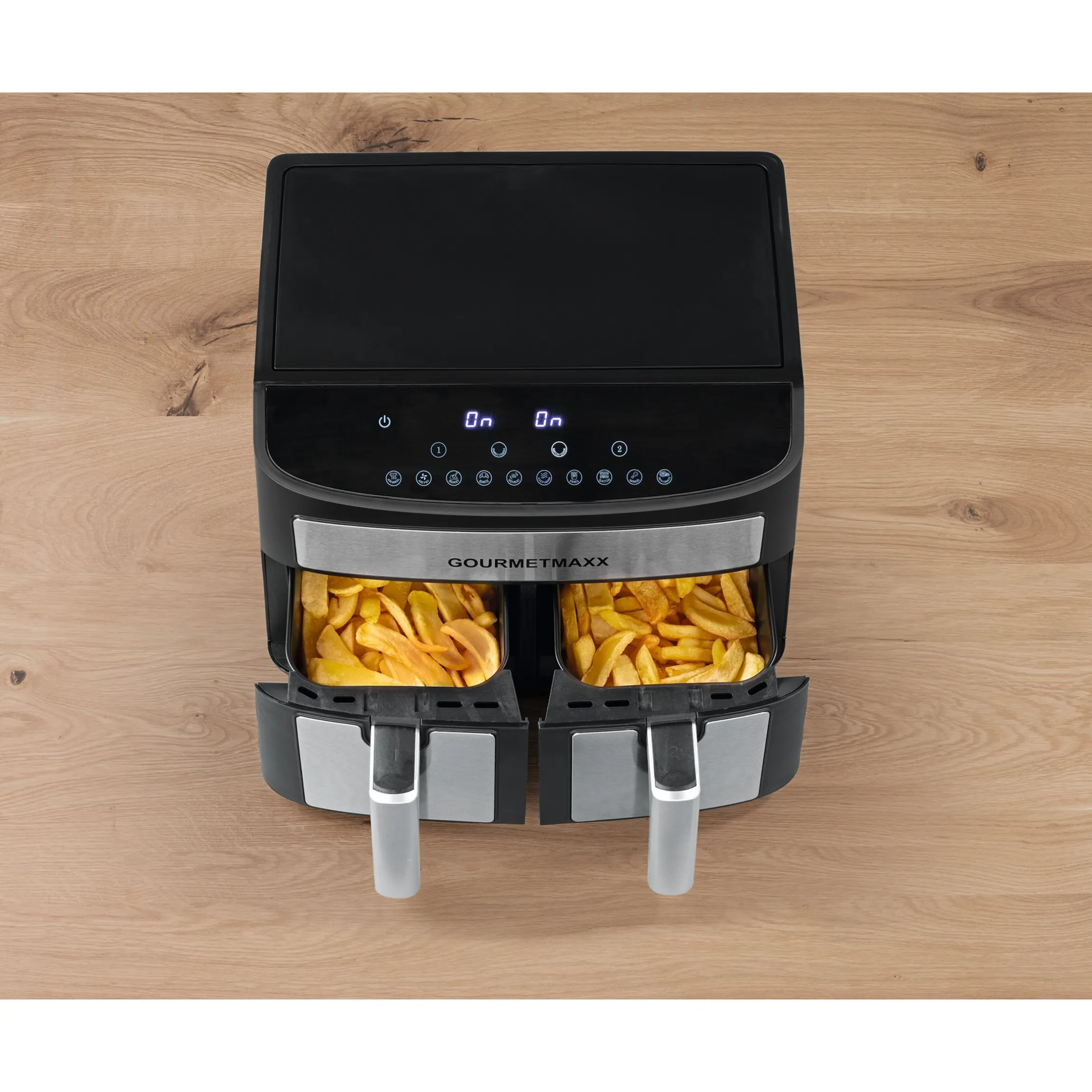 Doppelkammer-Heißluftfritteuse 7l, 2400 W