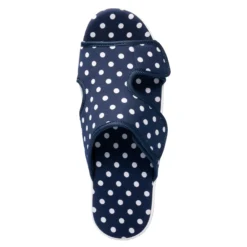 Doppelklett-Pantolette „Punkte“ marine