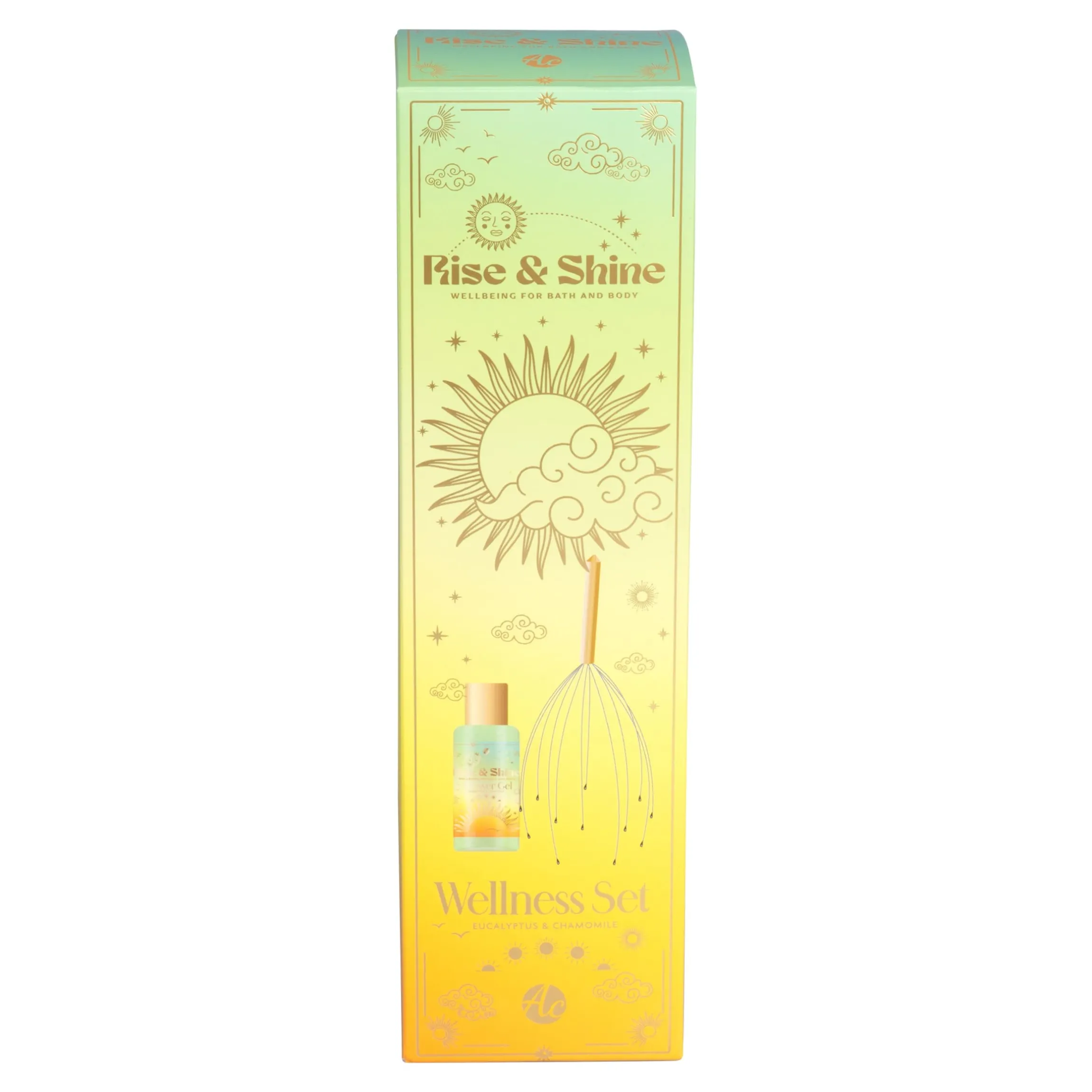 Duschgel, 30 ml + Kopfmassagestab, Wellness-Set „Rise & Shine“, 2-teilig