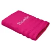 Duschtuch personalisiert mit Namen, 70x140 cm, 100% Baumwolle pink
