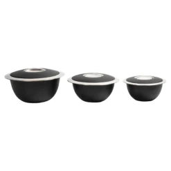Edelstahl-Thermoschüssel-Set, 3-teilig Set (1 l; 2 l; 3 l)