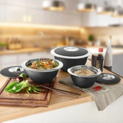 Edelstahl-Thermoschüssel-Set, 3-teilig 3 l
