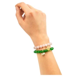 Edelstein-Armband mit Anhänger Grüne Jade