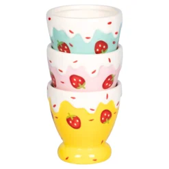 Eisbecher „Erdbeere“, 3 Stück