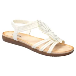 Fashion-Sandale "Feder" weiß