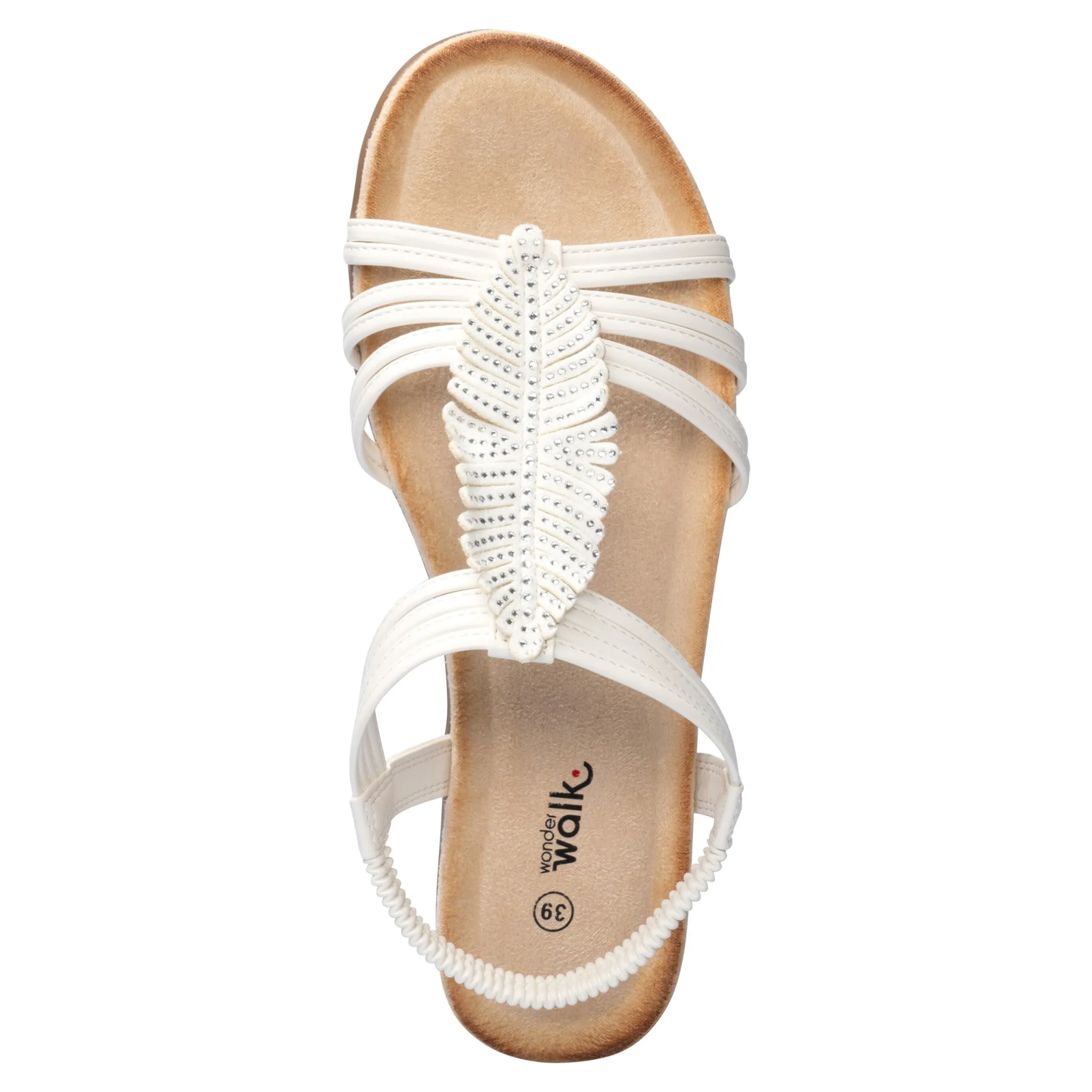 Fashion-Sandale "Feder" weiß